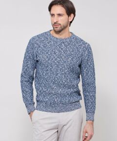 MACKINTOSH LONDON(MENS) / マッキントッシュ ロンドン 　メンズ ニット・セーター | ウールコットンバスケットクルーネックニット