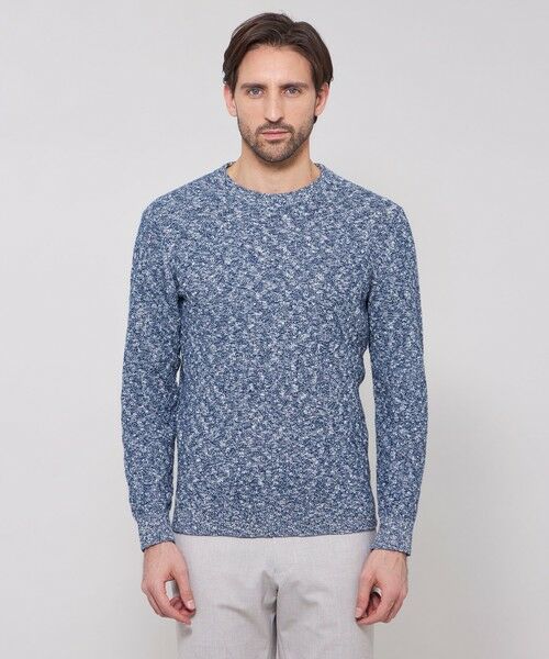 MACKINTOSH LONDON(MENS) / マッキントッシュ ロンドン 　メンズ ニット・セーター | ウールコットンバスケットクルーネックニット | 詳細5