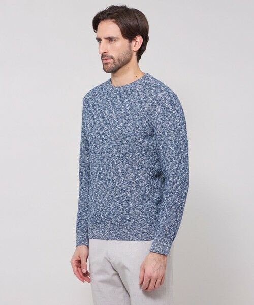 MACKINTOSH LONDON(MENS) / マッキントッシュ ロンドン 　メンズ ニット・セーター | ウールコットンバスケットクルーネックニット | 詳細6