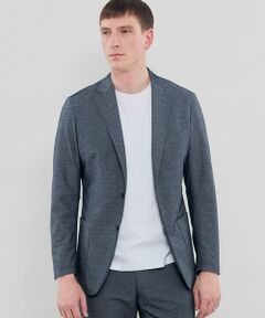 MACKINTOSH LONDON(MENS) / マッキントッシュ ロンドン 　メンズ ノーカラージャケット | 【WEB・一部店舗限定】【FLEX JERSEY】デニムジーセットアップジャケット