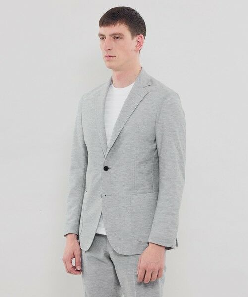 MACKINTOSH LONDON(MENS) / マッキントッシュ ロンドン 　メンズ ノーカラージャケット | 【WEB・一部店舗限定】【FLEX JERSEY】デニムジーセットアップジャケット | 詳細4