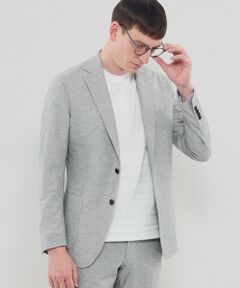 MACKINTOSH LONDON(MENS) / マッキントッシュ ロンドン 　メンズ ノーカラージャケット | 【WEB・一部店舗限定】【FLEX JERSEY】デニムジーセットアップジャケット