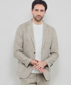 MACKINTOSH LONDON(MENS) / マッキントッシュ ロンドン 　メンズ ノーカラージャケット | 【BREASY JACKET】LENO CLOTH セットアップジャケット