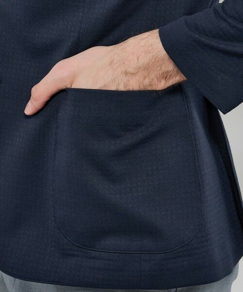 MACKINTOSH LONDON(MENS) / マッキントッシュ ロンドン 　メンズ ノーカラージャケット | 【FLEX JERSEY】ハウンドトゥースサッカージャージージャケット | 詳細8