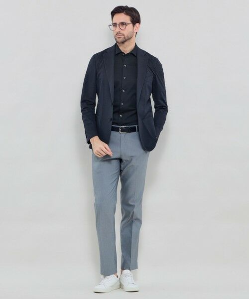 MACKINTOSH LONDON(MENS) / マッキントッシュ ロンドン 　メンズ ノーカラージャケット | 【FLEX JERSEY】ハウンドトゥースサッカージャージージャケット | 詳細2