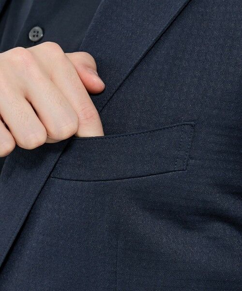 MACKINTOSH LONDON(MENS) / マッキントッシュ ロンドン 　メンズ ノーカラージャケット | 【FLEX JERSEY】ハウンドトゥースサッカージャージージャケット | 詳細6