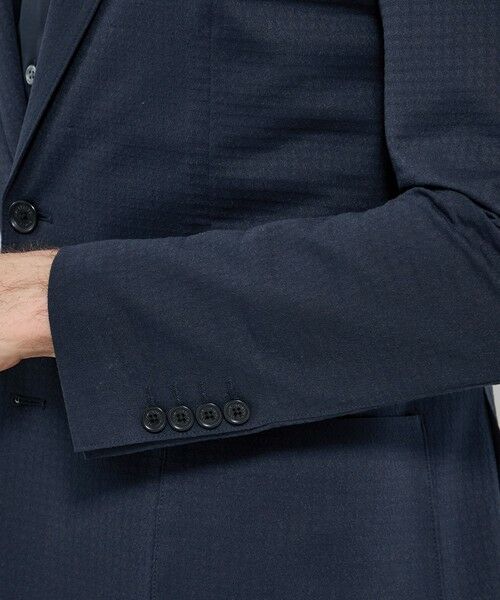 MACKINTOSH LONDON(MENS) / マッキントッシュ ロンドン 　メンズ ノーカラージャケット | 【FLEX JERSEY】ハウンドトゥースサッカージャージージャケット | 詳細7