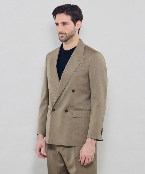 MACKINTOSH LONDON(MENS) / マッキントッシュ ロンドン 　メンズ ノーカラージャケット | 【TOGNA/トーニャ】ソラーロへリンボン ダブルブレステッド4Bジャケット | 詳細3