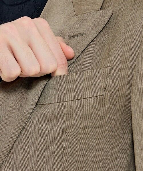 MACKINTOSH LONDON(MENS) / マッキントッシュ ロンドン 　メンズ ノーカラージャケット | 【TOGNA/トーニャ】ソラーロへリンボン ダブルブレステッド4Bジャケット | 詳細5