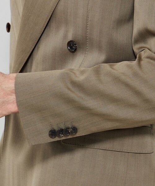 MACKINTOSH LONDON(MENS) / マッキントッシュ ロンドン 　メンズ ノーカラージャケット | 【TOGNA/トーニャ】ソラーロへリンボン ダブルブレステッド4Bジャケット | 詳細6