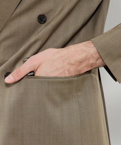 MACKINTOSH LONDON(MENS) / マッキントッシュ ロンドン 　メンズ ノーカラージャケット | 【TOGNA/トーニャ】ソラーロへリンボン ダブルブレステッド4Bジャケット | 詳細7