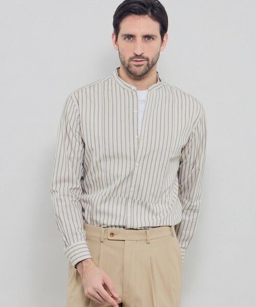 MACKINTOSH LONDON(MENS) / マッキントッシュ ロンドン 　メンズ シャツ・ブラウス | パッチワークブザムシャツ（ブラウン）