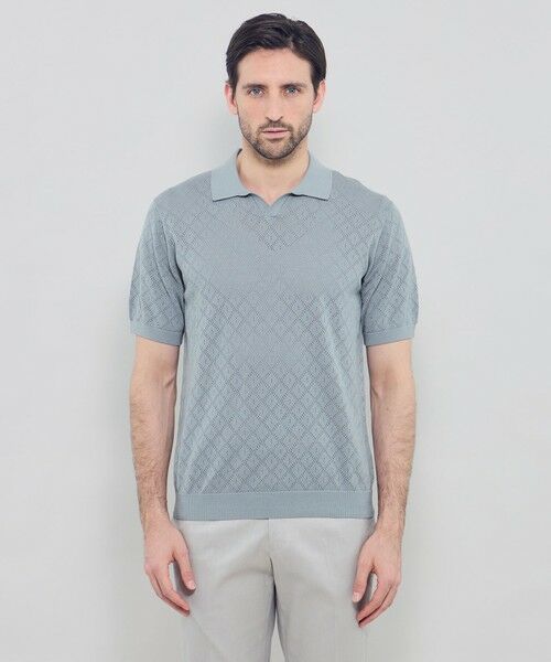 MACKINTOSH LONDON(MENS) / マッキントッシュ ロンドン 　メンズ ニット・セーター | ランダムアイレットスキッパーニットポロ | 詳細3