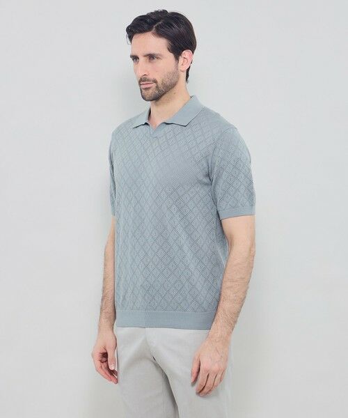 MACKINTOSH LONDON(MENS) / マッキントッシュ ロンドン 　メンズ ニット・セーター | ランダムアイレットスキッパーニットポロ | 詳細4