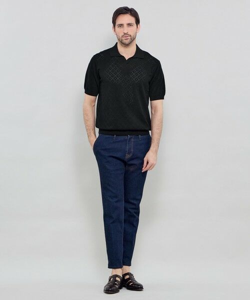 MACKINTOSH LONDON(MENS) / マッキントッシュ ロンドン 　メンズ ニット・セーター | ランダムアイレットスキッパーニットポロ | 詳細1