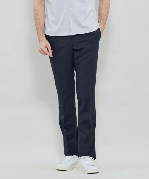 MACKINTOSH LONDON(MENS) / マッキントッシュ ロンドン 　メンズ スラックス・ドレスパンツ | 【Adjustable Fit】トロピカルメランジスラックス（ダークネイビー）