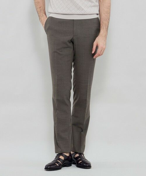 MACKINTOSH LONDON(MENS) / マッキントッシュ ロンドン 　メンズ スラックス・ドレスパンツ | 【Adjustable Fit】トロピカルメランジスラックス（ブラウン7）