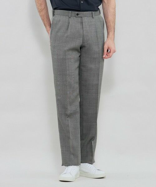 MACKINTOSH LONDON(MENS) / マッキントッシュ ロンドン 　メンズ スラックス・ドレスパンツ | 【Adjustable Fit】ドビー1プリーツスラックス（グレー系2）