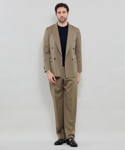 MACKINTOSH LONDON(MENS) / マッキントッシュ ロンドン 　メンズ その他パンツ | 【TOGNA/トーニャ】ソラーロへリンボン1プリーツパンツ | 詳細1