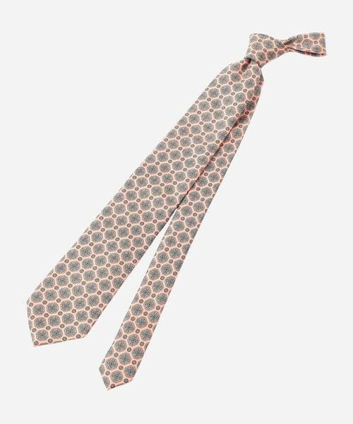 MACKINTOSH LONDON(MENS) / マッキントッシュ ロンドン 　メンズ ネクタイ | メダリオン柄プリントネクタイ（レッド2）