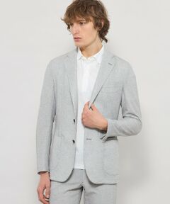 MACKINTOSH LONDON(MENS) / マッキントッシュ ロンドン 　メンズ ノーカラージャケット | 【WEB・一部店舗限定】【BREASY JACKET】メランジメッシュジャージーセットアップジャケット