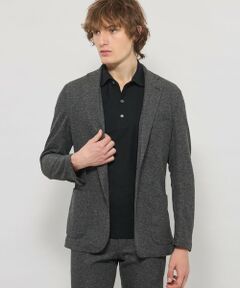 MACKINTOSH LONDON(MENS) / マッキントッシュ ロンドン 　メンズ ノーカラージャケット | 【WEB・一部店舗限定】【BREASY JACKET】メランジメッシュジャージーセットアップジャケット