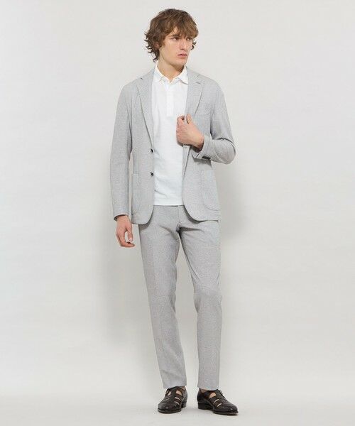 MACKINTOSH LONDON(MENS) / マッキントッシュ ロンドン 　メンズ ノーカラージャケット | 【WEB・一部店舗限定】【BREASY JACKET】メランジメッシュジャージーセットアップジャケット | 詳細1