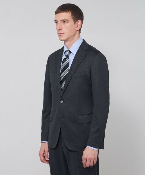 MACKINTOSH LONDON(MENS) / マッキントッシュ ロンドン 　メンズ ノーカラージャケット | 【FLEX JERSEY】ハイゲージジャカードセットアップジャケット | 詳細3