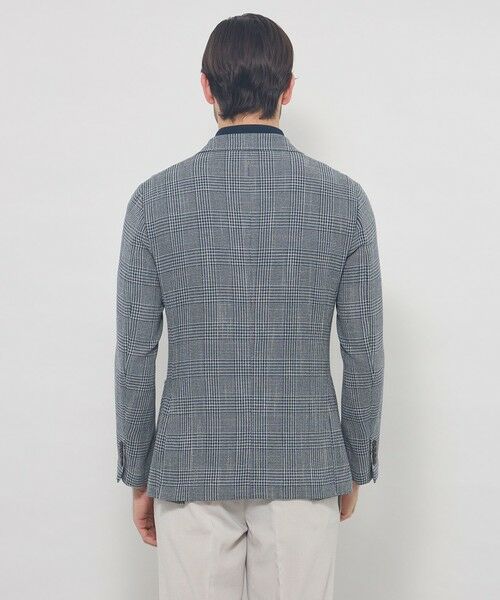 MACKINTOSH LONDON(MENS) / マッキントッシュ ロンドン 　メンズ ノーカラージャケット | 【BREASY JACKET】LENO CLOTH グレンチェックジャケット | 詳細4