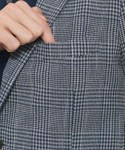 MACKINTOSH LONDON(MENS) / マッキントッシュ ロンドン 　メンズ ノーカラージャケット | 【BREASY JACKET】LENO CLOTH グレンチェックジャケット | 詳細5