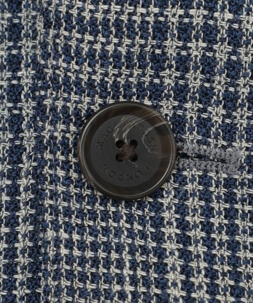 MACKINTOSH LONDON(MENS) / マッキントッシュ ロンドン 　メンズ ノーカラージャケット | 【BREASY JACKET】LENO CLOTH グレンチェックジャケット | 詳細8