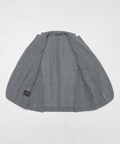 MACKINTOSH LONDON(MENS) / マッキントッシュ ロンドン 　メンズ ノーカラージャケット | 【BREASY JACKET】LENO CLOTH グレンチェックジャケット | 詳細9