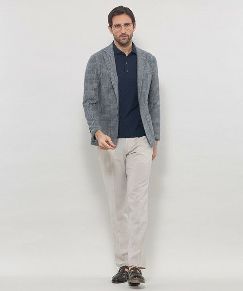 MACKINTOSH LONDON(MENS) / マッキントッシュ ロンドン 　メンズ ノーカラージャケット | 【BREASY JACKET】LENO CLOTH グレンチェックジャケット | 詳細1