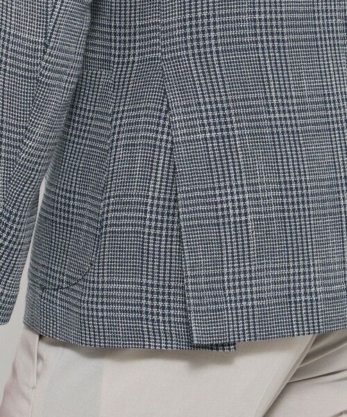 MACKINTOSH LONDON(MENS) / マッキントッシュ ロンドン 　メンズ ノーカラージャケット | 【BREASY JACKET】LENO CLOTH グレンチェックジャケット | 詳細7