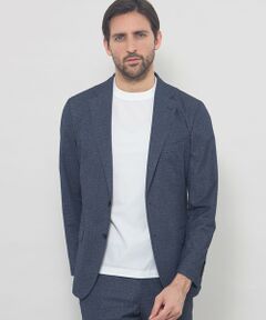 MACKINTOSH LONDON(MENS) / マッキントッシュ ロンドン 　メンズ ノーカラージャケット | 【BREASY JACKET】トリコットプリントセットアップジャケット