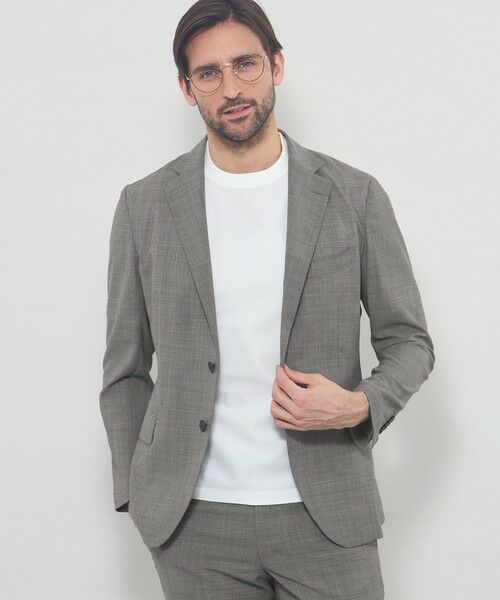 MACKINTOSH LONDON(MENS) / マッキントッシュ ロンドン 　メンズ ノーカラージャケット | 【LEON掲載】【BREASY JACKET】super light weight セットアップジャケット（ベージュ3）