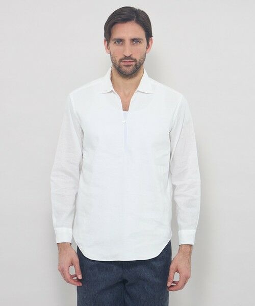 MACKINTOSH LONDON(MENS) / マッキントッシュ ロンドン 　メンズ シャツ・ブラウス | ストレッチリネンカプリシャツ | 詳細4