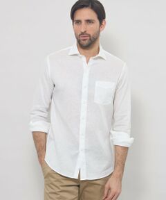 MACKINTOSH LONDON(MENS) / マッキントッシュ ロンドン 　メンズ シャツ・ブラウス | ストレッチリネンワイドカラーシャツ