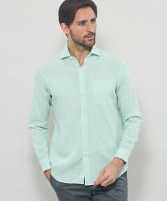 MACKINTOSH LONDON(MENS) / マッキントッシュ ロンドン 　メンズ シャツ・ブラウス | ストレッチリネンワイドカラーシャツ