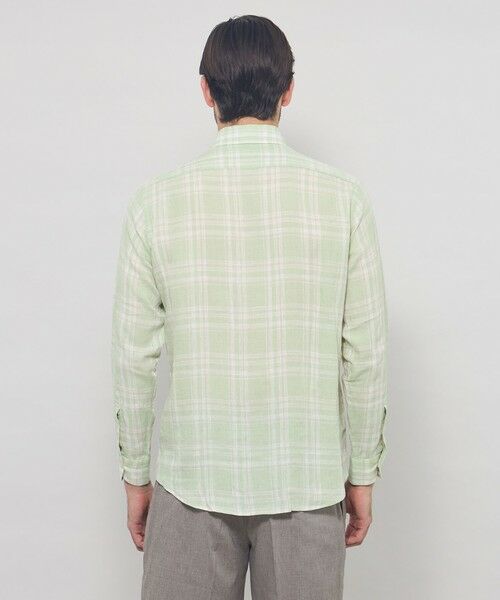 MACKINTOSH LONDON(MENS) / マッキントッシュ ロンドン 　メンズ シャツ・ブラウス | リネンチェックワイドカラーシャツ | 詳細5