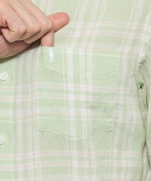 MACKINTOSH LONDON(MENS) / マッキントッシュ ロンドン 　メンズ シャツ・ブラウス | リネンチェックワイドカラーシャツ | 詳細6
