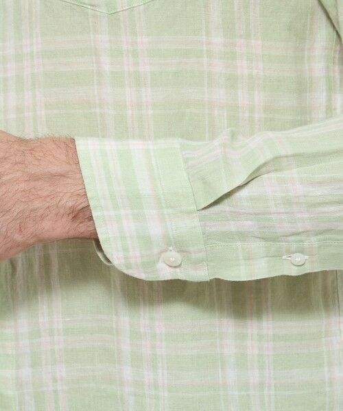 MACKINTOSH LONDON(MENS) / マッキントッシュ ロンドン 　メンズ シャツ・ブラウス | リネンチェックワイドカラーシャツ | 詳細7