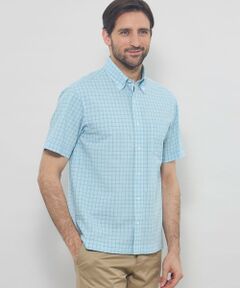 MACKINTOSH LONDON(MENS) / マッキントッシュ ロンドン 　メンズ シャツ・ブラウス | シアサッカー半袖ボタンダウンシャツ