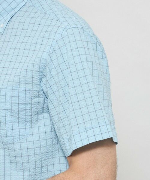 MACKINTOSH LONDON(MENS) / マッキントッシュ ロンドン 　メンズ シャツ・ブラウス | シアサッカー半袖ボタンダウンシャツ | 詳細7