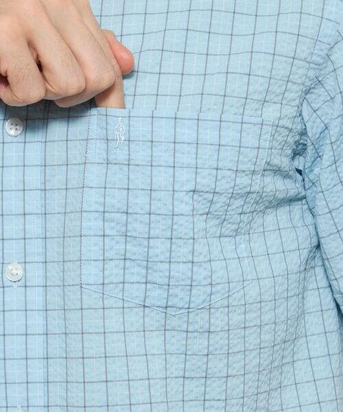 MACKINTOSH LONDON(MENS) / マッキントッシュ ロンドン 　メンズ シャツ・ブラウス | シアサッカー半袖ボタンダウンシャツ | 詳細8