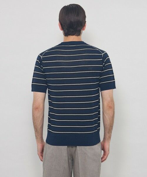 MACKINTOSH LONDON(MENS) / マッキントッシュ ロンドン 　メンズ ニット・セーター | 【LEON掲載】リネンボーダーニットTシャツ | 詳細6