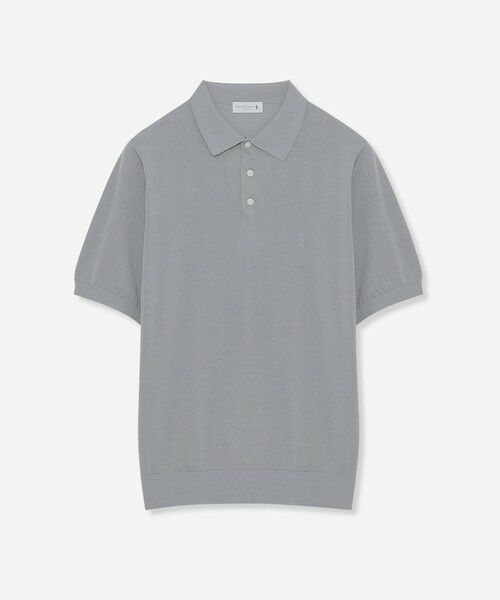 MACKINTOSH LONDON(MENS) / マッキントッシュ ロンドン メンズ ニット・セーター | シルクコットンドレスニットPOLO(グレー)