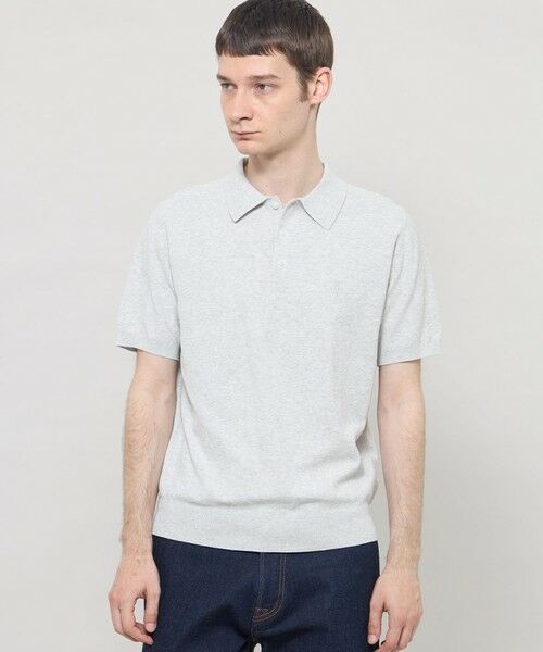 MACKINTOSH LONDON(MENS) / マッキントッシュ ロンドン メンズ ニット・セーター | 【WEB・一部店舗限定】ドライ鹿の子ニットポロシャツ(グレー)