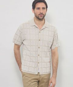 MACKINTOSH LONDON(MENS) / マッキントッシュ ロンドン 　メンズ ニット・セーター | オープンカラーアイレットニット