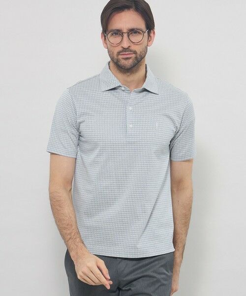 MACKINTOSH LONDON(MENS) / マッキントッシュ ロンドン 　メンズ カットソー | マイクロギンガムJQポロシャツ（ブルー4）